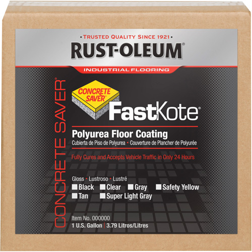 FastKote® Polyurea Floor Coating, Container Type, Gallon, Colour Family, Grey, Container Size, 1 gal., Net Volume, 1 gal.