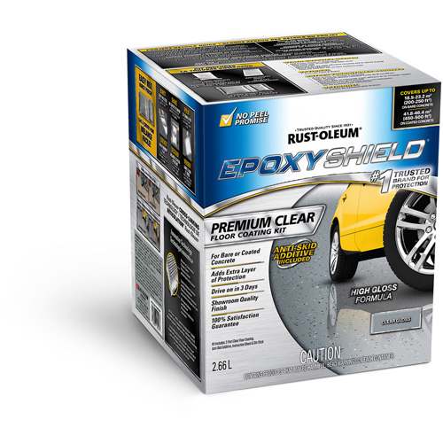 EpoxyShield® Premium Floor Coating, Container Type, Kit, Colour Family, Clear, Container Size, 2.66 L, Net Volume, 2.66 L
