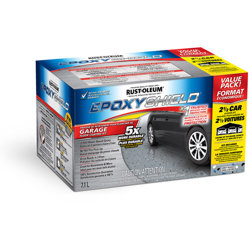 EpoxyShield® Garage Floor Coating, Container Type, Kit, Colour Family, Grey, Container Size, 7.1 L, Net Volume, 7.1 L