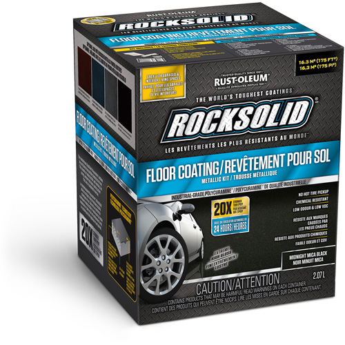 RockSolid® Metallic Floor Coating, Container Type, Kit, Colour Family, Black, Container Size, 2.07 L, Colour Name, Midnight Mica Black