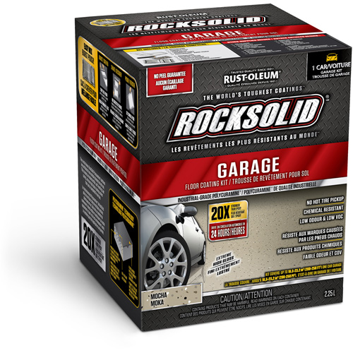 RockSolid® Garage Floor Coating, Container Type, Kit, Colour Family, Brown, Container Size, 2.25 L, Colour Name, Mocha