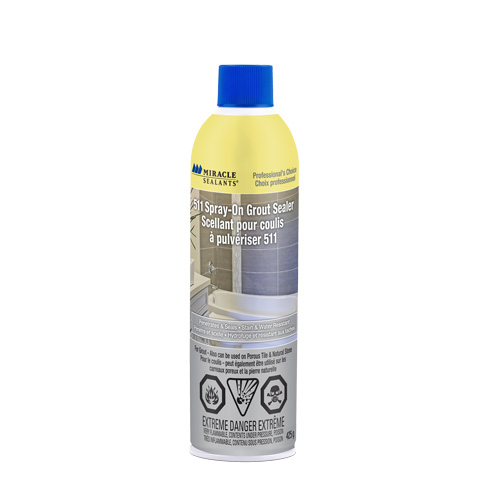 Miracle Sealants® 511 Spray-On Grout Sealer, Container Type, Aerosol Can, Container Size, 425 g