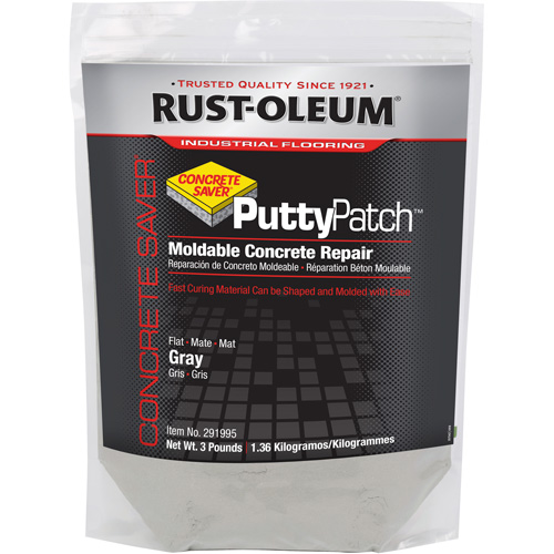 Concrete Saver Putty Patch™ Patching Material, Container Type, Bag, Colour Family, Grey, Container Size, 1.4 kg, Initial Set Time, 10-15 Minutes, Final Set Time, 20-25 Minutes