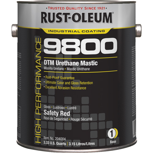 9800 System DTM Urethane Mastic, Container Type, Gallon, Colour Family, Red, Colour, Safety Red, Container Size, 1 gal., Colour Name, Safety Red