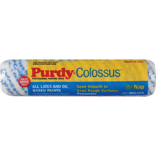 Colossus Paint Roller Cover, Length, 240 mm (9-1/2"), NAP, 12.7 mm (1/2")