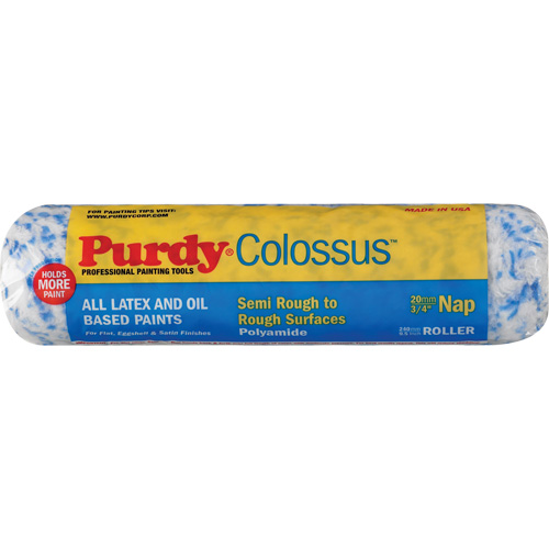 Colossus Paint Roller Cover, Length, 240 mm (9-1/2"), NAP, 19 mm (3/4")