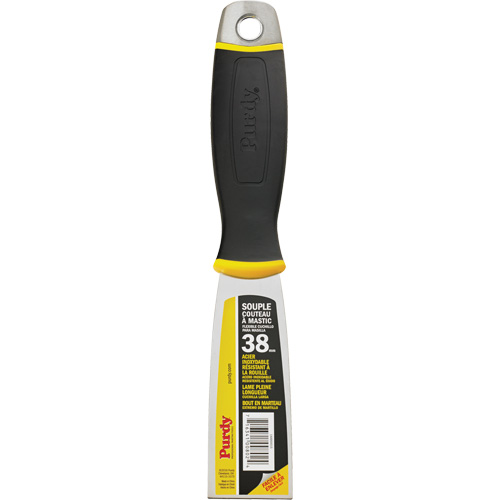 Premium Flexible Putty Knife, Blade Material, Stainless Steel, Blade Width, 1-1/2", Handle Material, Plastic