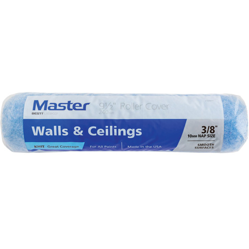 Master Standard Walls & Ceilings Paint Roller Cover, Length, 240 mm (9-1/2"), NAP, 10 mm (3/8"), For Use With, All Paints & Stains, Nap Type, Knit Nylon/Polyester