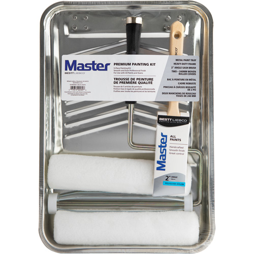 Master Premium Painting Kit, No. of Pieces, 5, For Use With, All Paints & Stains, Bristle Material, Polyester/Nylon