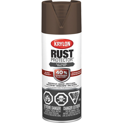 Rust Protector® Rust Preventative Enamel, Container Type, Aerosol Can, Colour Family, Brown, Container Size, 16 oz., Net Volume, 12 oz., Colour Name, Leather Brown