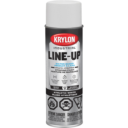 Industrial Line-Up Striping Spray Paint, Container Type, Aerosol Can, Colour Family, White, Colour, Athletic White, Container Size, 20 oz.