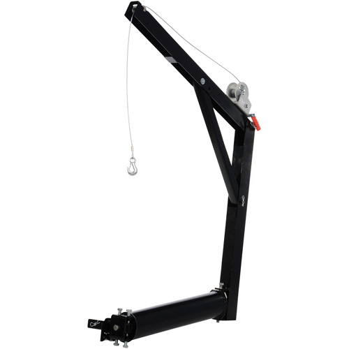 Hitch Mounted Truck Jib Crane, Capacity, 600 lbs. (0.3 tons), Max. Lift Clearance, 84-5/8", Max Boom Height, 84-5/8", Chain Material, Steel