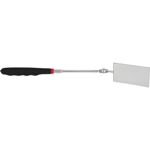 Large Face Telescopic Mirror, Handle Length, 11" - 15-1/2", Mirror Shape, Rectangular, Mirror Size, 2-1/8" H x 3-3/8" W