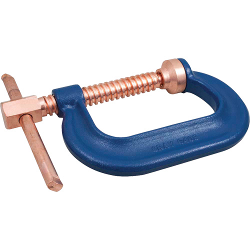 Heavy-Duty Forged C-Clamp, Clamping Capacity, 6" (152 mm), Throat Depth, 3-7/8" (98 mm), Clamping Force, 6600 lbs.