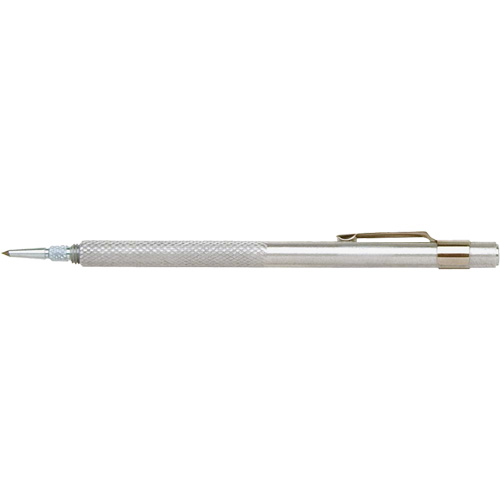Scriber with Pocket Clip, Overall Length, 6", Tip Material, Carbide