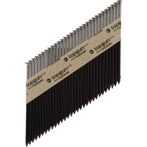 Collated Nails, Length, 3", Diameter, 3/25", Shank Type, Ringed, Finish, Galvanized, Nails/Box, 2000