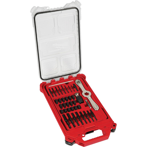 SAE Tap & Die PackOut™ Set with Hex-Lok™ 2-in-1 Handle, No. of Pieces, 38, Manufacturer's Warranty, 2-in-1 Handle Limited Lifetime Warranty, Length, 16.5"