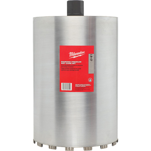 Diamond Premium Wet Core Bit, Bit Size, 9", Thread Size, 1-1/4"-7, Length, 15", Weight, 23 lbs.