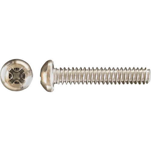 Pan Phillips HD Machine Screws, Diameter, #10, Length, 3", Base Material, Steel, Threads Per Inch, 32