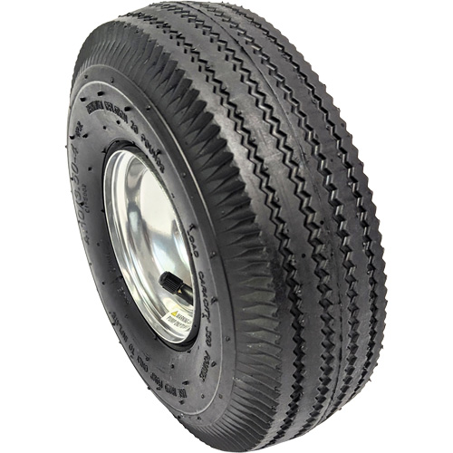 Replacement Pneumatic Tire for Hand Truck, Wheel Diameter, 10" (254 mm), Capacity, 350 lbs., Bearing Type, Ball, Wheel Type, 5/8", Hub Width, 3-1/4"