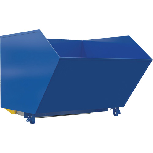 Medium-Duty H-Style Bump & Dump Hopper, Capacity, 1-1/2 cu.yd., Material, Steel, Colour, Blue, Capacity, 4000 lbs.
