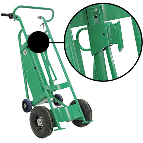 Powered Drum Hand Truck with Pneumatic Wheels, Capacity, 800 lbs., Voltage, 24 Volts DC, Overall Height, 60", Overall Depth, 21", Weight, 160 lbs., Colour, Green