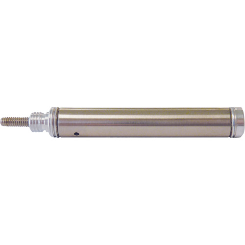 Single Action Nose Mount Pneumatic Cylinder with Bumpers, Material, Stainless Steel, Size, 5/16" x 1"