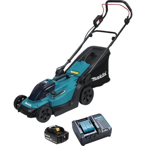 18V LXT Cordless Lawn Mower Kit, Operating Type, Battery Powered, Cutting Width, 13", Cutting Height Range, 0.8125" - 2.9375", Includes, 18V LXT Cordless 13" Lawn Mower; 18V (4.0 Ah) Li-Ion Battery BL1840B (196401-9); Standard Charger; Blade Set (GB00000042); Wrench 13 (GB00000134), Manufacturer's Warranty, 3 Year Limited