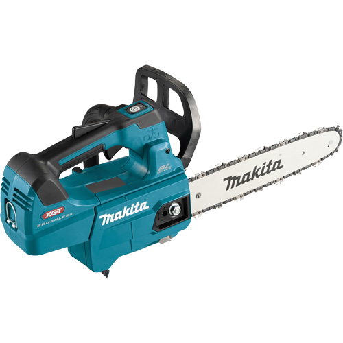 XGT Cordless Brushless Top Handle Chainsaw (Tool Only), Engine Power, 40 V, Bar Length, 12", Weight, 7.5 lbs., Operating Type, Battery Powered, Includes, Chainsaw; 12" Chain (191H01-8); 12" Guide Bar (191G15-1); Chain Cover (419288-5); Spike Bumper (346809-9); Wrench 13-16 (782023-7); Oil Supply (199897-3), Chain Pitch, 3/8"