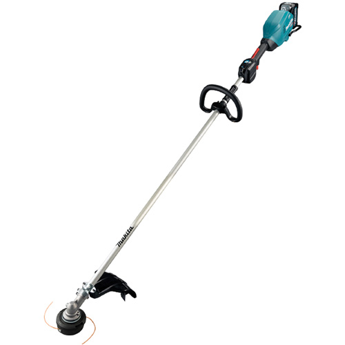 XGT Li-Ion Brushless Cordless Line Trimmer with Loop Handle (Tool Only), Engine Power, 40 V, Cutting Width, 17", Weight, 9.5 lbs., Operating Type, Battery Powered, Includes, Line Trimmer; Bump & Feed Trimmer Head (191R00-0); Protective Guard (191B55-9); Shoulder Harness (127759-5); Hex Wrench 4 (783202-0); Accessory Bag (831304-7), No Load Speed, 0 - 4000/0 - 4600/0 - 6000 RPM