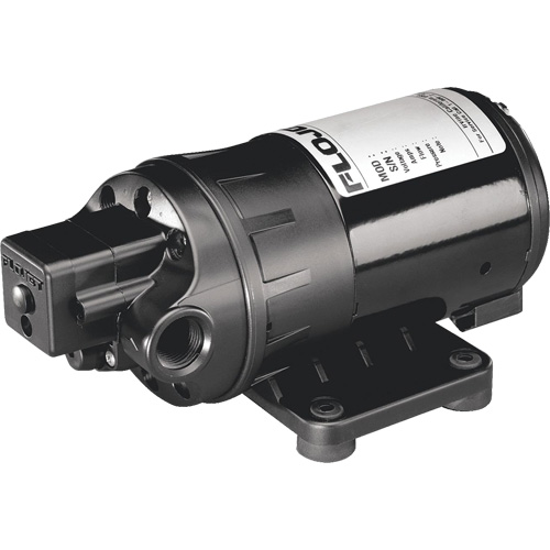 Flojet Duplex II Series Diaphragm Pump, Max. Flow Rate, 2 GPM, Voltage, 24 V, Max. Temperature, 160° F, Port Size, 3/8" NPT Inlet/Outlet
