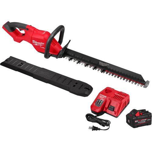 Fuel™ Hedge Trimmer Kit, Engine Power, 18 V, Clipper Length, 24", Weight, 11.7 lbs., Operating Type, Battery Powered, Includes, M18 FUEL™ 24" Hedge Trimmer Kit(3033-21), M18™ REDLITHIUM™ FORGE™ XC8.0 Battery Pack(48-11-1881), M18™ & M12™ Rapid Charger(48-59-1808), Clippings Sweep Attachment, Blade Sheath, Material, ABS Plastic
