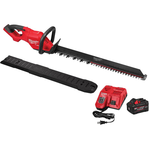 Fuel™ Hedge Trimmer Kit, Clipper Length, 30", Weight, 12.2 lbs., Operating Type, Battery Powered, Includes, M18 FUEL™ 30" Hedge Trimmer(3034-20), M18™ REDLITHIUM™ FORGE™ XC8.0 Battery Pack(48-11-1881), M18™ & M12™ Rapid Charger(48-59-1808), Clippings Sweep Attachment, Blade Sheath, Blade Gap, 1-1/4”