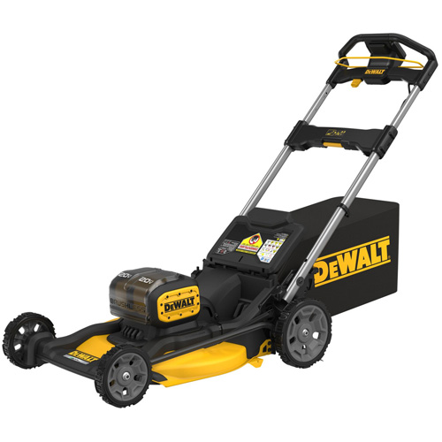 2X20V MAX* XR® Brushless Cordless Lawn Mower Kit, Operating Type, Battery Powered, Cutting Width, 21", Includes, (1) DCMWP234 Cordless Push Mower; (2) DCB210 Batteries; (2) DCB1104 Chargers; (1) Grass Bag; (1) Rear Side Discharge Chute; (1) Mulch Plug; (1) Safety Key, Manufacturer's Warranty, 3 Year Limited Warranty, 1 Year Free Service, 90 Days Satisfaction Guaranteed