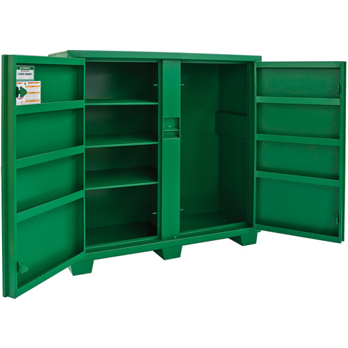 Utility Cabinet, Colour, Green, Overall Width, 60", Overall Depth, 24", Overall Height, 56", Lock Type, Pocket with Tang