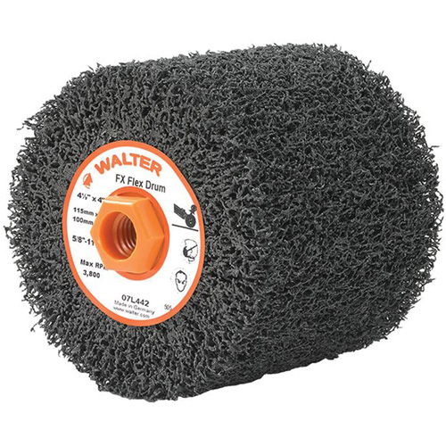 FX™ Flex Drum, Diameter, 4-1/4", Width, 4", Grit, Flex Coarse, Max. RPM, 3800