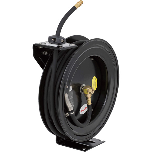 Retractable Air Hose Reel, Hose Capacity, 50', Material, Steel