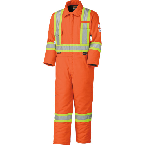 High Visibility FR Rated & Arc Rated Safety Coveralls, Size, Medium, Colour, High Visibility Orange, Arc Rating, 58 cal/cm², Standard(s) Met, NFPA 70E/ASTM F1506/NFPA 2112, Material, Cotton, Nylon, Additional Certification(s) Met, CSA Z462-15, CGSB 155.20-2017, Certified to UL, TPP 14.9 cal/cm²