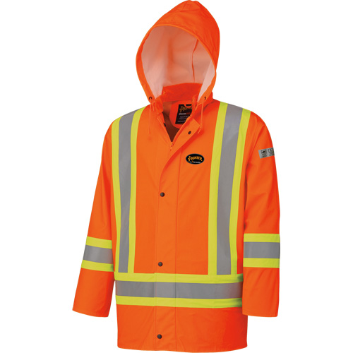 High Visibility Flame Resistant Waterproof Jacket, Size, 5X-Large, Colour, High Visibility Orange