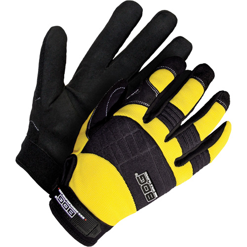 Mechanic's Gloves, Size, X-Large, Palm Material, Synthetic, Colour, Black & Yellow