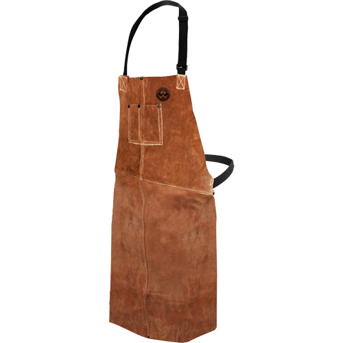 Leather Welding Apron, Type, Bib, Length, 36", Colour, Brown