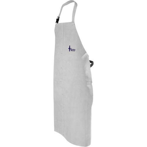 Leather Welding Apron, Type, Bib, Length, 52", Colour, Pearl Grey