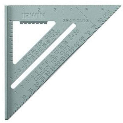 Rafter Square, Size, 7" x 12", Blade Material, Aluminum, Blade Finish, Plain