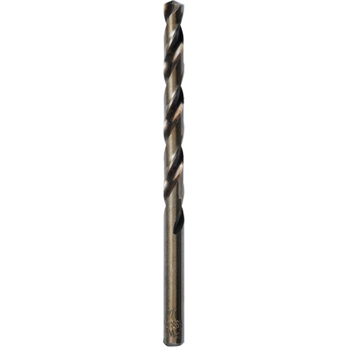 Heavy-Duty Jobber Length Drill Bit, Material, High Speed Cobalt, Drill Size, 1/4", Decimal Drill Size, 0.25", Overall Length, 4"
