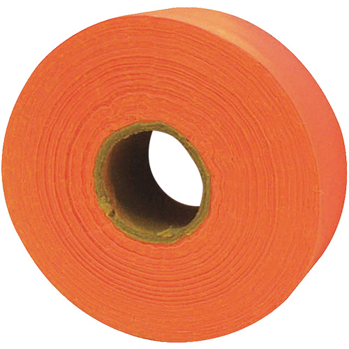 Arctic Plus Flagging Tape, Colour, Orange, Width, 1", Length, 125', Operating Temperature Limit, -35°C, Material, Polyvinyl