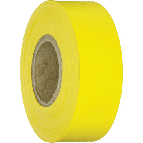 Arctic Plus Flagging Tape, Colour, Yellow, Width, 1", Length, 125', Operating Temperature Limit, -35°C, Material, Polyvinyl