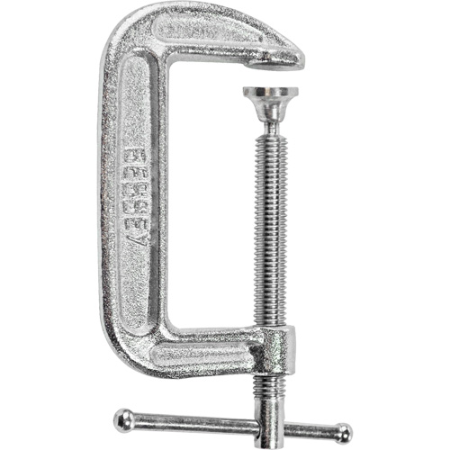 Light-Duty C-Clamp, Clamping Capacity, 2-1/2" (64 mm), Throat Depth, 1-3/8" (35 mm), Clamping Force, 900 lbs., Weight, 0.48 lbs.