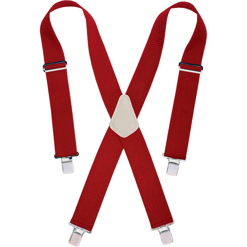 Heavy-Duty Elastic Suspenders, Material, Nylon, Colour, Red