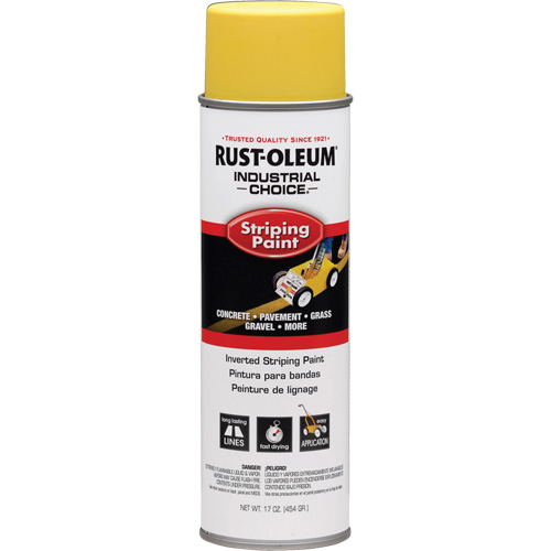 Industrial Choice® S1600 System Inverted Striping Spray Paint, Container Type, Aerosol Can, Colour Family, Yellow, Colour, Yellow, Container Size, 20 oz.