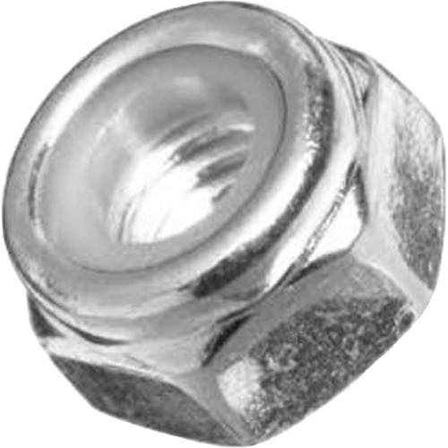 Nylock Nut, Finish, Zinc Plated, Diameter, 3/8"-16, Thread, Coarse